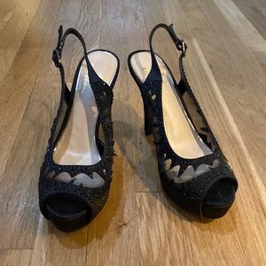 Black high heels European size 39.